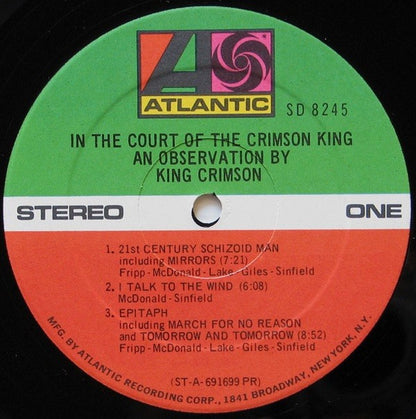 King Crimson : In The Court Of The Crimson King (An Observation By King Crimson) (LP, Album, Pre)