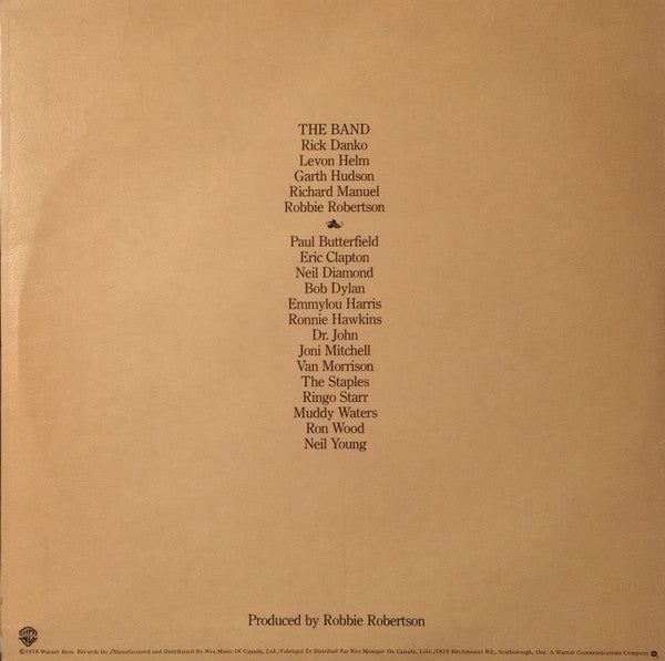 The Band : The Last Waltz (3xLP, Album, RE)