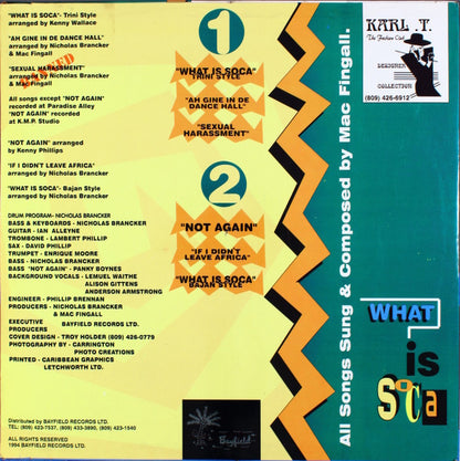 Mac Fingall : What Is Soca (LP)