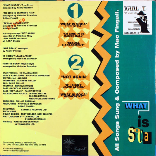 Mac Fingall : What Is Soca (LP)