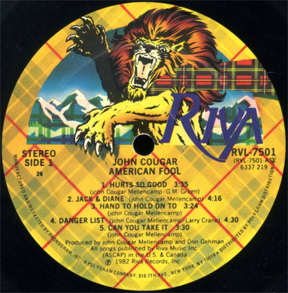 John Cougar* : American Fool (LP, Album, 26-)