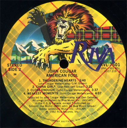John Cougar* : American Fool (LP, Album, 26-)