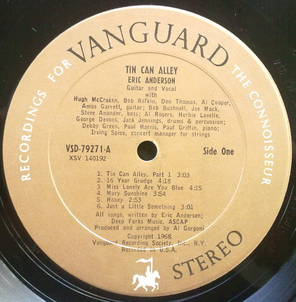 Eric Andersen (2) : More Hits From Tin Can Alley (LP, Album)