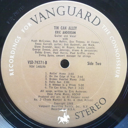 Eric Andersen (2) : More Hits From Tin Can Alley (LP, Album)