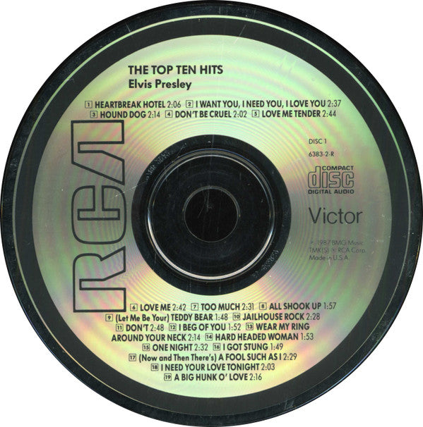 Elvis Presley : The Top Ten Hits (2xCD, Comp, RM)