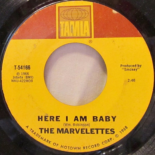 The Marvelettes : Here I Am Baby  (7", Single, Mon)