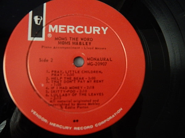 Moms Mabley : Moms The Word (LP, Album, Mono)