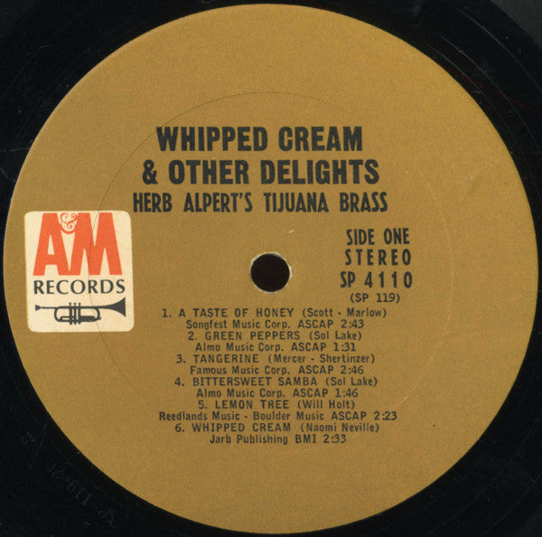 Herb Alpert's Tijuana Brass* : Whipped Cream & Other Delights (LP, Album, Pit)