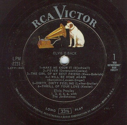Elvis Presley : Elvis Is Back (LP, Album, Mono, Gat)