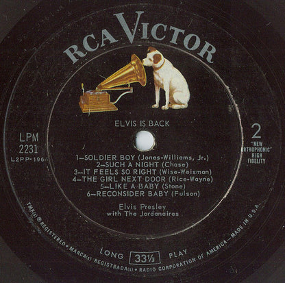 Elvis Presley : Elvis Is Back (LP, Album, Mono, Gat)