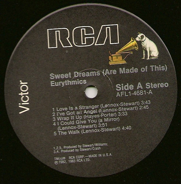 Eurythmics : Sweet Dreams (Are Made Of This) (LP, Album, Ind)