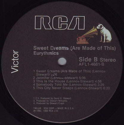 Eurythmics : Sweet Dreams (Are Made Of This) (LP, Album, Ind)