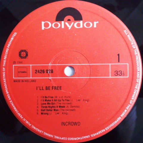 Incrowd* : I'll Be Free (LP, Album, RE)