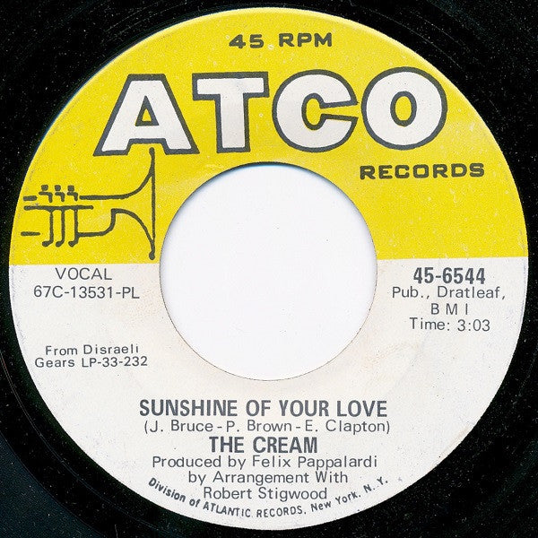 The Cream* : Sunshine Of Your Love (7", Single, Mono, PL )