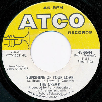 The Cream* : Sunshine Of Your Love (7", Single, Mono, PL )