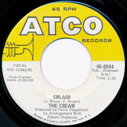 The Cream* : Sunshine Of Your Love (7", Single, Mono, PL )