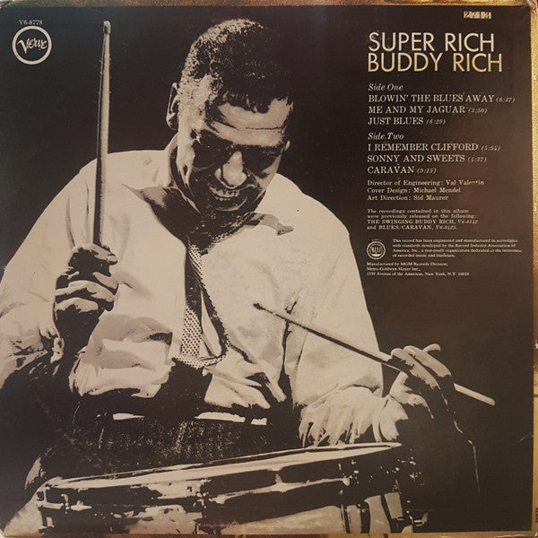 Buddy Rich : Super Rich (LP, Comp, Promo)