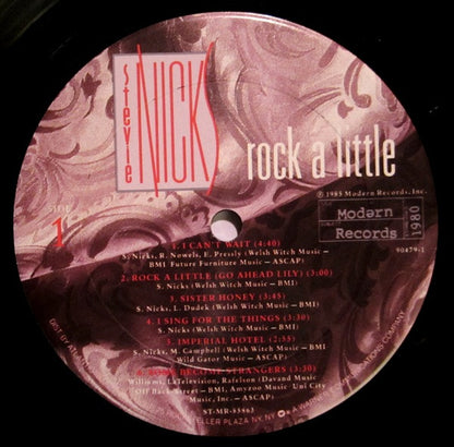 Stevie Nicks : Rock A Little (LP, Album, Club, Car)