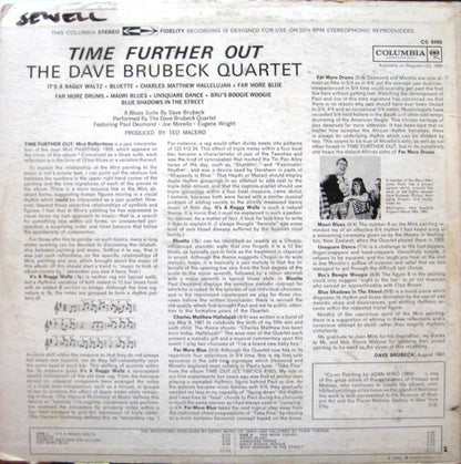 The Dave Brubeck Quartet : Time Further Out (Miro Reflections) (LP, Album, Pit)