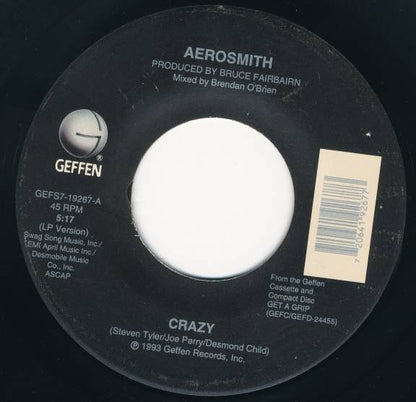 Aerosmith : Crazy (7", Single, Glo)