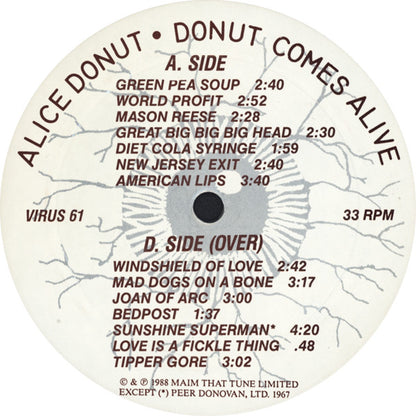 Alice Donut : Donut Comes Alive (LP, Album)