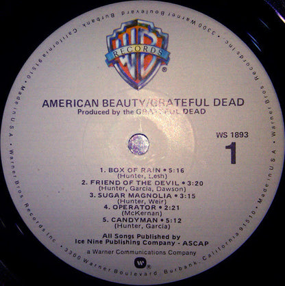 The Grateful Dead : American Beauty (LP, Album, RE, Win)
