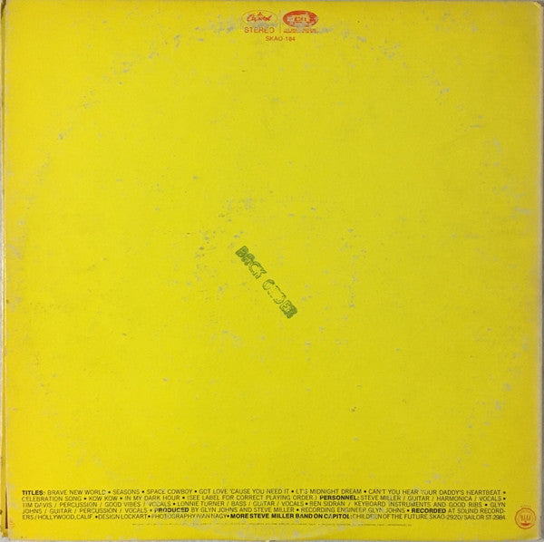 The Steve Miller Band* : Brave New World (LP, Album, Scr)