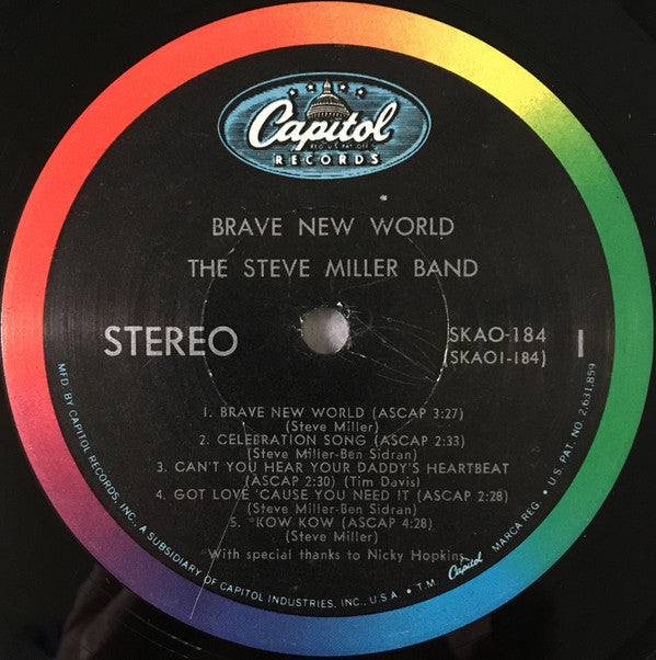 The Steve Miller Band* : Brave New World (LP, Album, Scr)