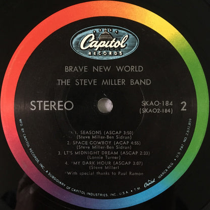 The Steve Miller Band* : Brave New World (LP, Album, Scr)