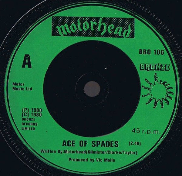 Motörhead : Ace Of Spades (7", Single, Gre)