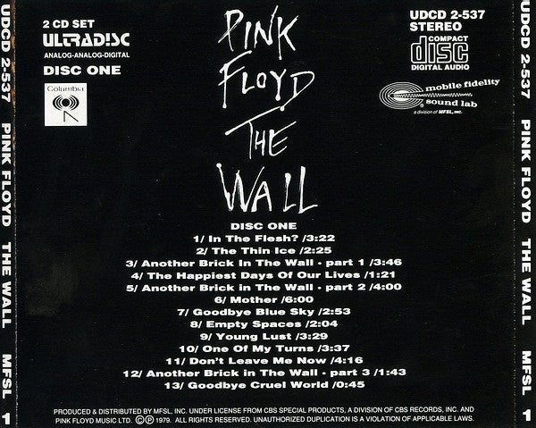 Pink Floyd : The Wall (2xCD, Album, Dlx, Ltd, RE, RM, S/Edition, 24k)