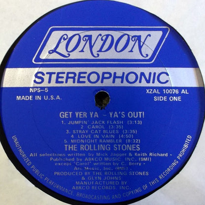 The Rolling Stones : Get Yer Ya-Ya's Out! - The Rolling Stones In Concert (LP, Album, RP, AL )