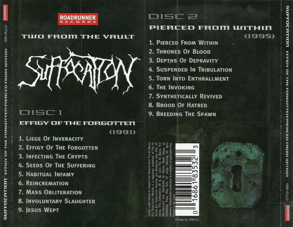 Suffocation : Effigy Of The Forgotten / Pierced From Within (2xCD, Comp, RM)