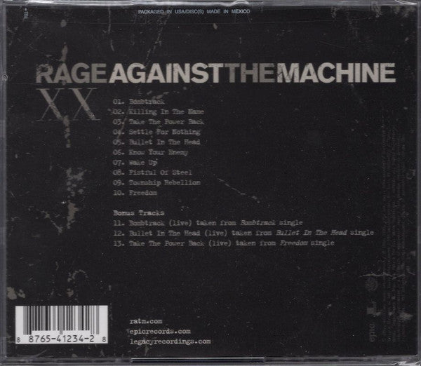 Rage Against The Machine : Rage Against The Machine XX (CD, Album, RE, RM)