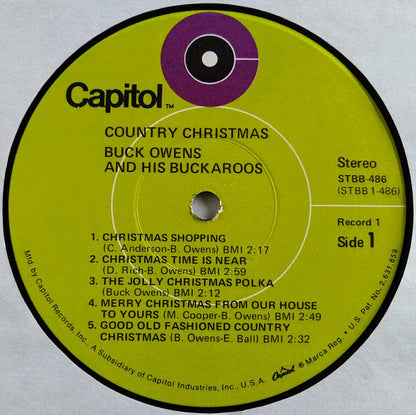 Buck Owens And His Buckaroos : A Merry "Hee Haw" Christmas (2xLP, Album, Comp, RE, Gat)