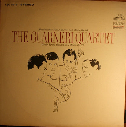 The Guarneri Quartet* / Mendelssohn*, Grieg* : String Quartet In A Minor, Op. 13 / String Quartet In G Minor, Op. 27 (LP, Album)