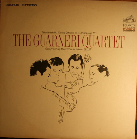 The Guarneri Quartet* / Mendelssohn*, Grieg* : String Quartet In A Minor, Op. 13 / String Quartet In G Minor, Op. 27 (LP, Album)