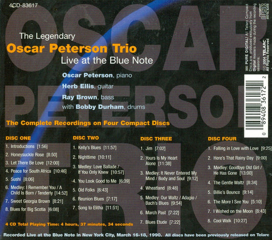 The Oscar Peterson Trio : Live At The Blue Note (The Complete Recordings - March 16-18, 1990) (4xCD, Album, RE + Box, Comp)