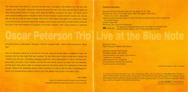 The Oscar Peterson Trio : Live At The Blue Note (The Complete Recordings - March 16-18, 1990) (4xCD, Album, RE + Box, Comp)