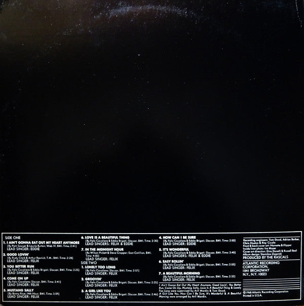 The Rascals : Time Peace: The Rascals' Greatest Hits (LP, Comp, RE, SP )