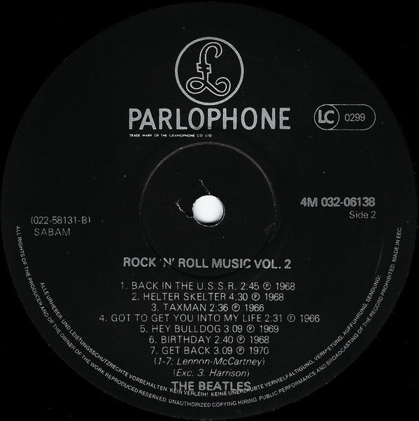 The Beatles : Rock 'N' Roll Music Vol 2 (LP, Comp)