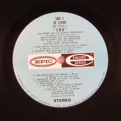 Chu Berry And His Stompy Stevedores, Teddy Wilson And His Orchestra, Cab Calloway And His Orchestra : "Chu" (LP, Comp, Rec)