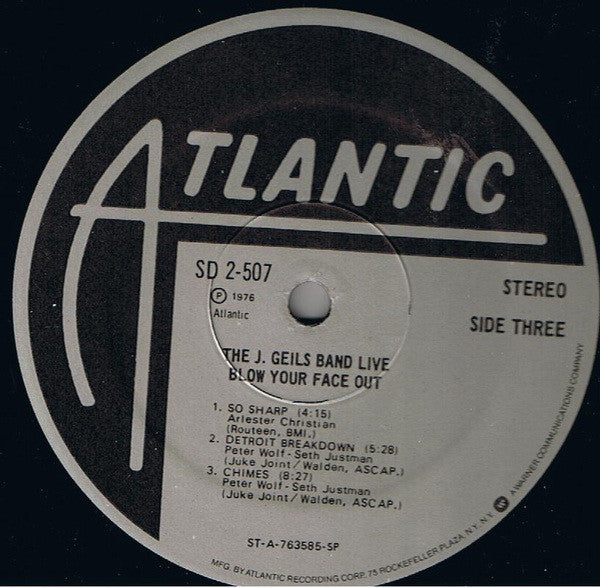 The J. Geils Band : Live - Blow Your Face Out (2xLP, Album, SRC)