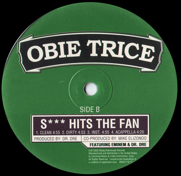 Obie Trice : Got Some Teeth / S*** Hits The Fan (12")