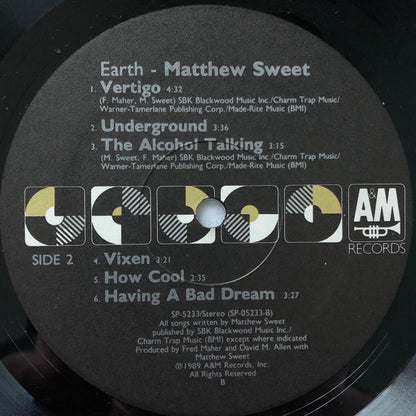 Matthew Sweet : Earth (LP, Album)
