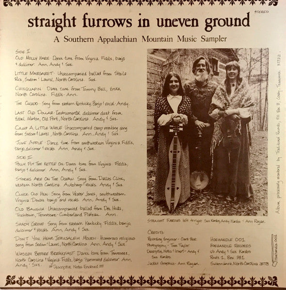 Straight Furrows : Straight Furrows In Uneven Ground (LP, Album)