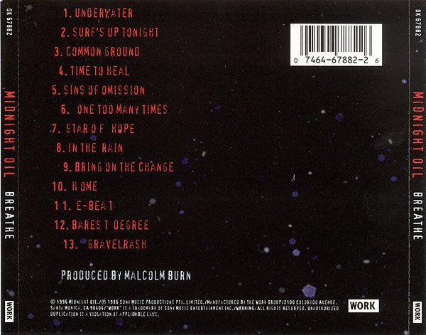 Midnight Oil : Breathe (CD, Album)