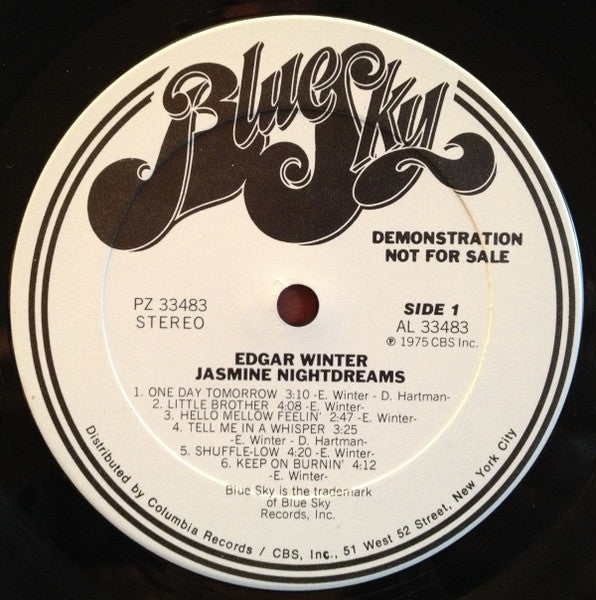 Edgar Winter : Jasmine Nightdreams (LP, Album, Promo)