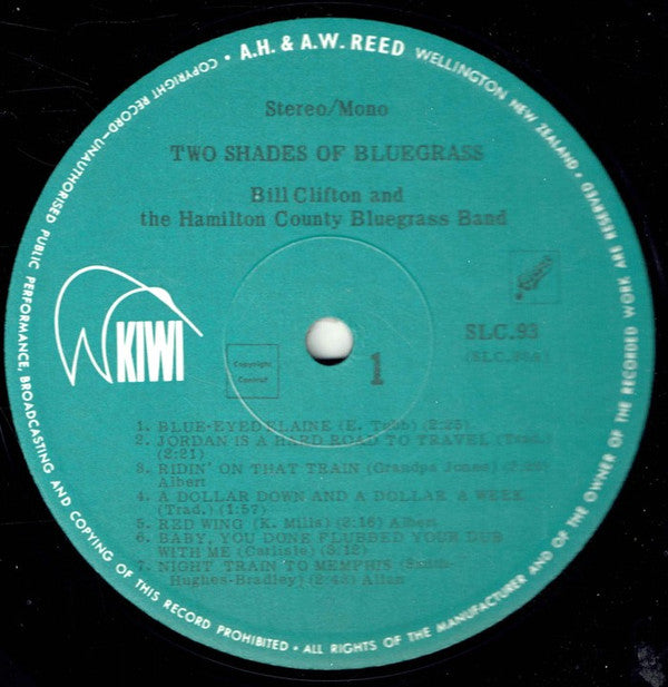 Bill Clifton & The Hamilton County Bluegrass Band* : Two Shades Of Bluegrass (LP, Album)