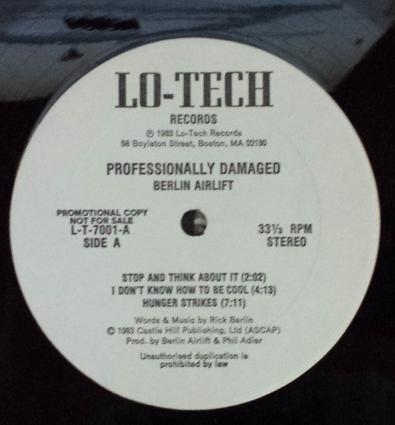 Berlin Airlift : Professionally Damaged (12", EP, Promo)